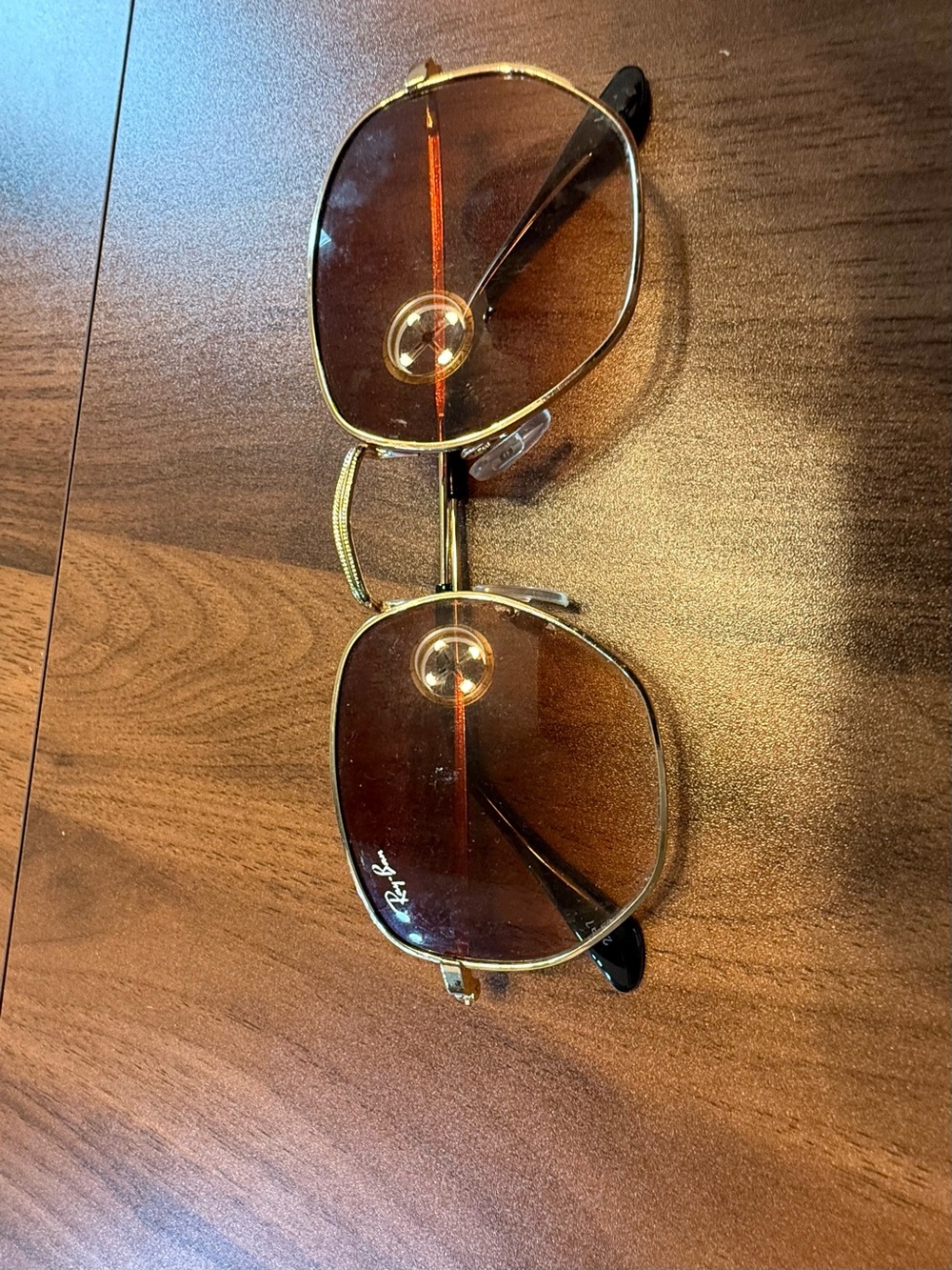 Ray-Ban Gold Frame Brown Lens Women's Sunglasses